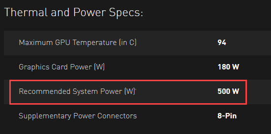 gpu-psu-requirement