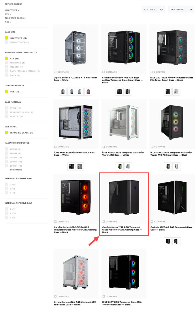 PC-Case-Search-Manufacturers-Website