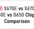 AMD X670E vs X670 vs B650E vs B650 Motherboard Chipset Comparison