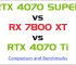 RTX 4070 SUPER vs RX 7800 XT vs RTX 4070 Ti Comparison