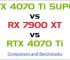 RTX 4070 Ti SUPER vs RX 7900 XT vs RTX 4070 Ti Comparison