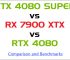 RTX 4080 SUPER vs RX 7900 XTX vs RTX 4080 Comparison