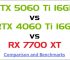 RTX 5060 Ti 16GB vs RTX 4060 Ti 16GB vs RX 7700 XT Comparison