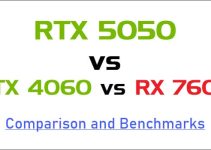 RTX 5050 vs RTX 4060 vs RX 7600 Comparison and Benchmarks