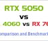 RTX 5050 vs RTX 4060 vs RX 7600 Comparison and Benchmarks