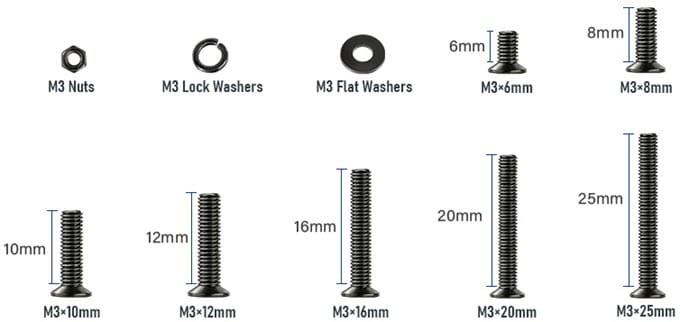 M3-screws-with-nuts