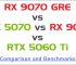 RX 9070 GRE vs RTX 5070 vs RX 9070 vs RTX 5060 Ti Comparison