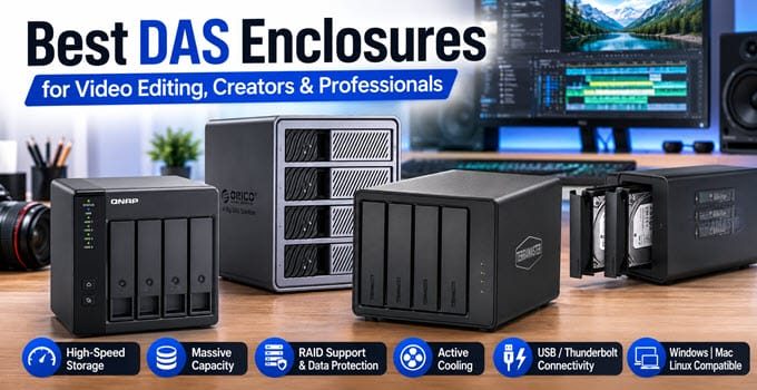 Best DAS Enclosures for Video Editing, Creators & Backups 2026