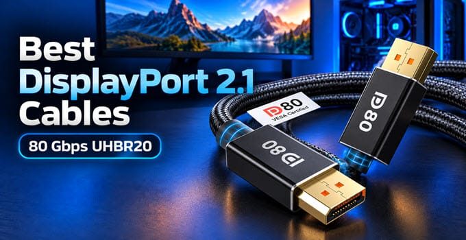 Best DisplayPort 2.1 Cables [80 Gbps, DP80 Certified UHBR20]