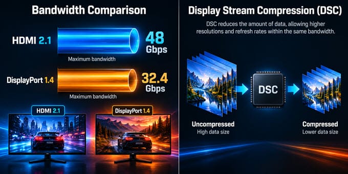 HDMI-2.1-vs-DisplayPort-1.4-Bandwidth-and-DSC